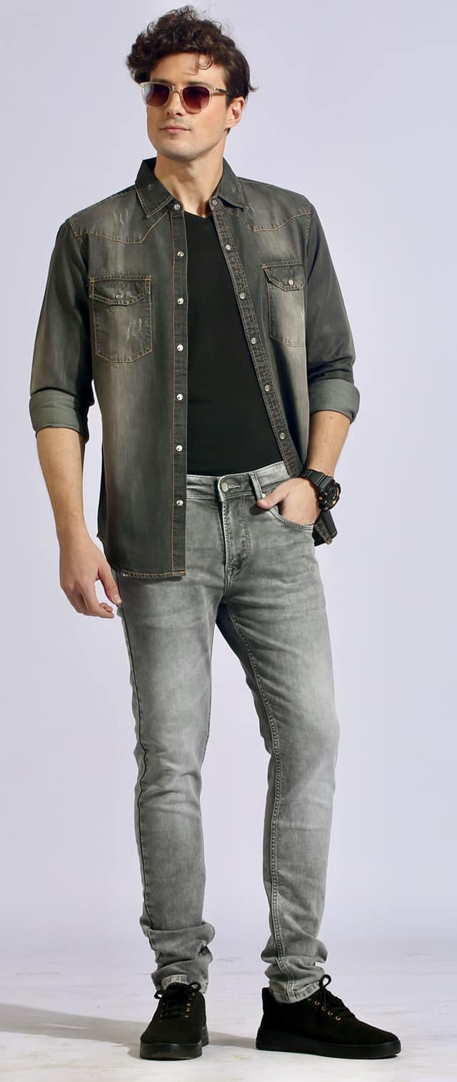 Melange Casual Black